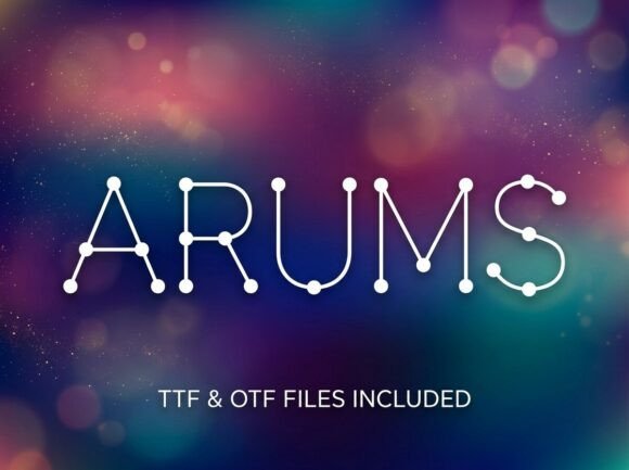 Arums: A Celestial Typeface for Modern Minimalist Branding