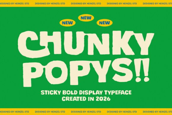 Chunky Popys: A Bold and Playful Display Typeface for Modern Design