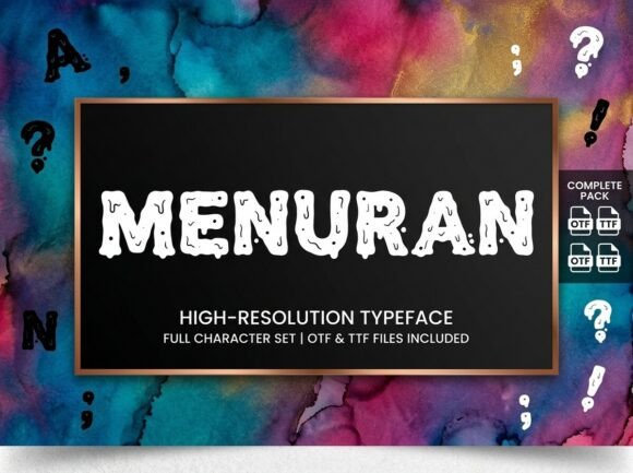 Discover Menur: A Bold and Artistic Display Font