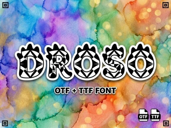 Discover the Prehistoric Charm of Droso: A Premium Display Font for Creative Projects