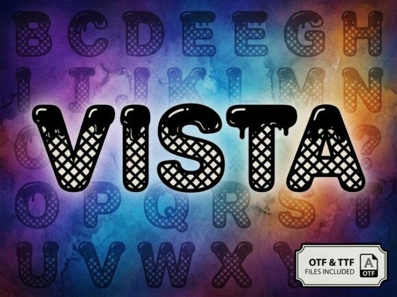 Discover Vista: A Stunning Decorative Display Font for High-Impact Design