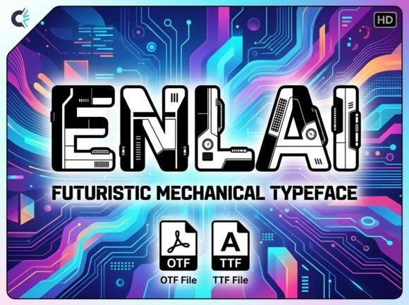 Enlai: A Bold and Artistic Font for Creative Projects