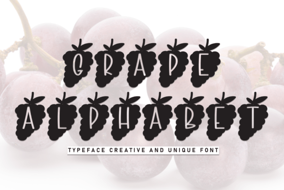 Harvest Whimsical Fun with Grape Alphabet: A Unique Display Font