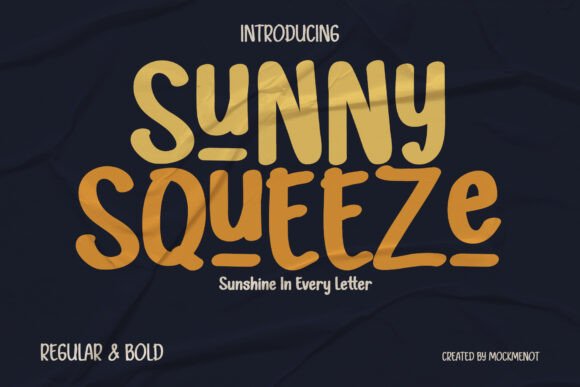 Sunny Squeeze: A Playful Retro Display Font