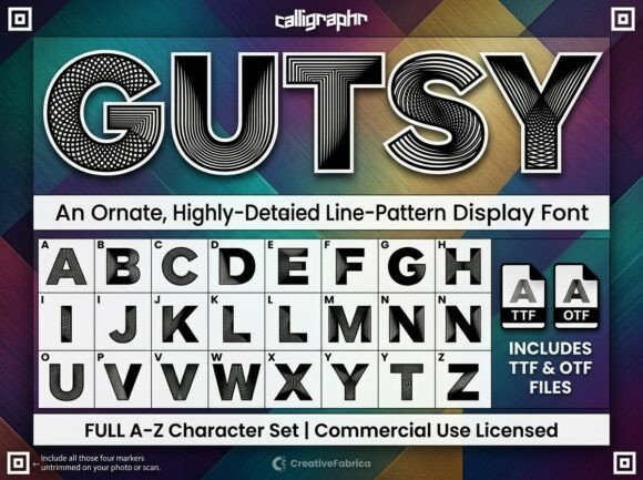 Unleash Creativity with Gutsy: A Bold and Artistic Display Font